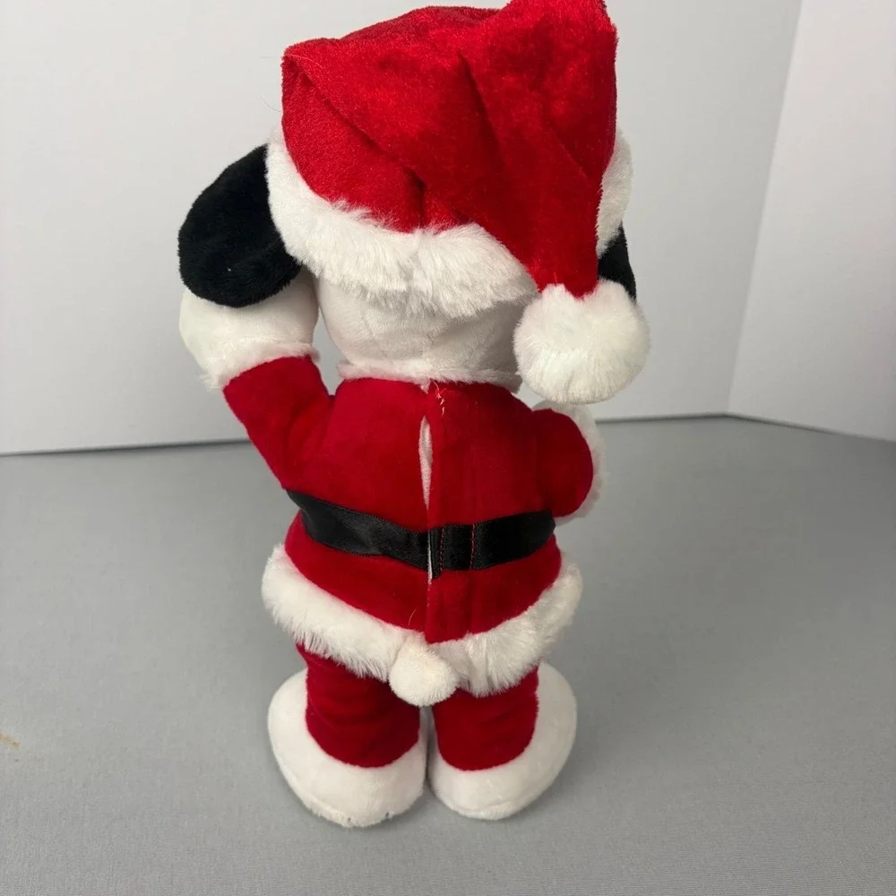 Gemmy Peanuts Snoopy‎ Santa Claus Animated Waddler Plush Christmas Holiday 11in